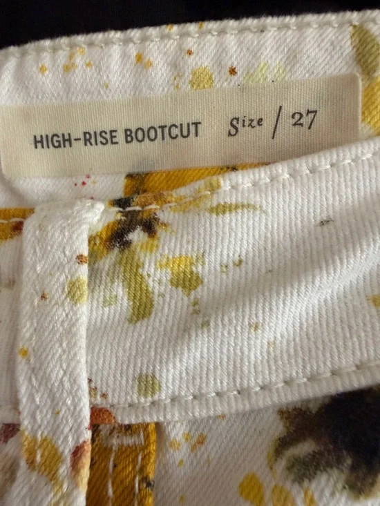 Anthropologie Pilcro Letterpress Floral High Rise Bootcut Jeans Size 27 - Picture 6 of 10